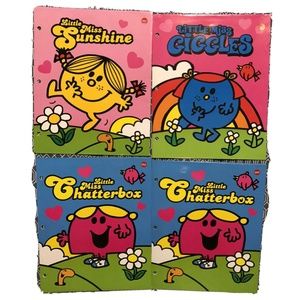 Set of Four (4) Little Miss Chatterbox, Sunshine, and Giggles Folders